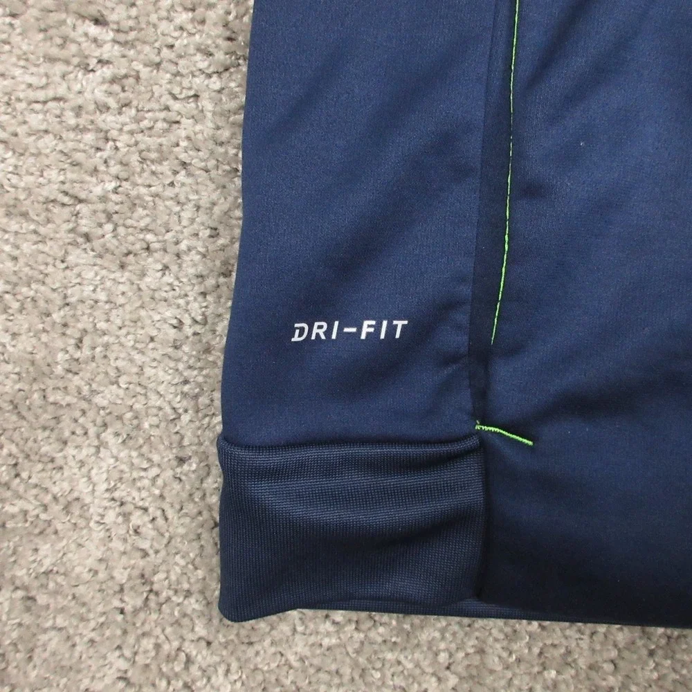 Seattle Seahawks Sweater Mens Medium Navy Blue Hoodie Sweatshirt Nike Drifit EUC